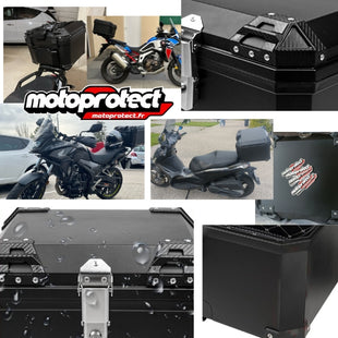TopCase 45L/57L ABS | Coffre Moto Full Black Universel