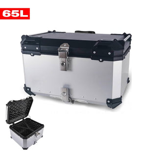 TOPCASE MOTO ALUMINIUM 65L Bagtecs - GRIS/NOIR