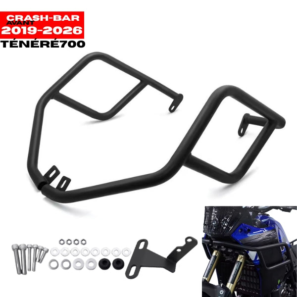 Crash Bar Avant Yamaha Ténéré 700 (2019-2026) – Barres de Protection Noir