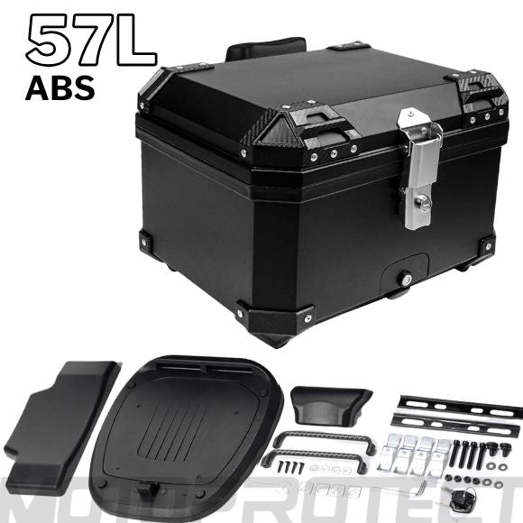 TopCase 45L/57L ABS | Coffre Moto Full Black Universel
