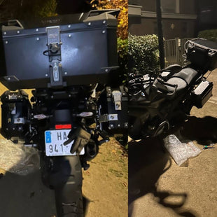 Valises Latérales Aluminium 18L Noir (Paire) - Kit Complet | Moto Trail