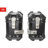 Valises Latérales Aluminium 18L Noir (Paire) - Kit Complet | Moto Trail