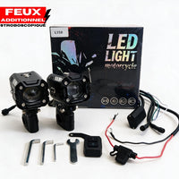 Feux Additionnels stroboscopique Led Longue portée boutons sans fils - 80W