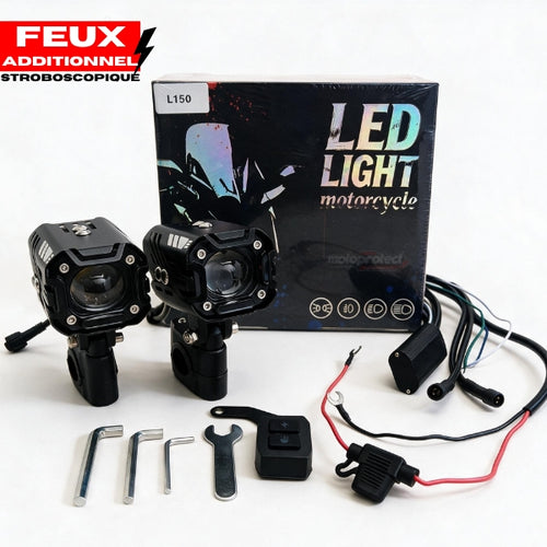 Feux Additionnels stroboscopique Led Longue portée boutons sans fils - 80W