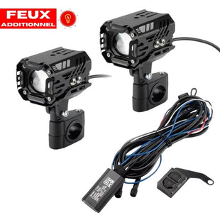 Feux Additionnels Led boutons sans fils 80W - Longue portée