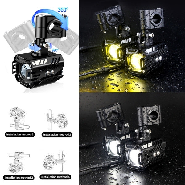 Feux Additionnels Led boutons sans fils 80W - Longue portée