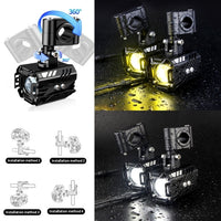 Feux Additionnels Led boutons sans fils 80W - Longue portée