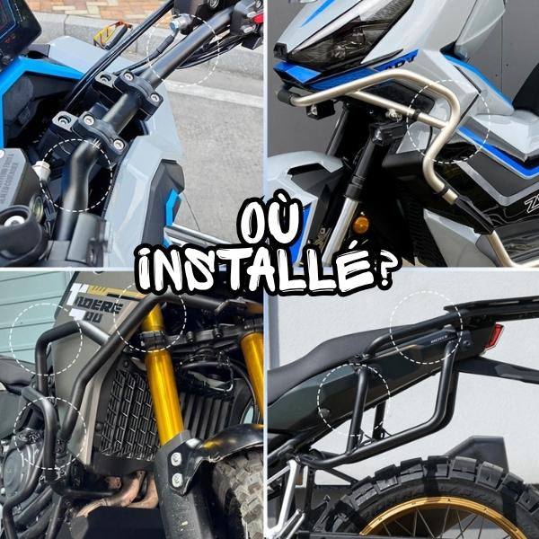 Porte-gobelet universel moto – Support boisson pour crash bar et guidon