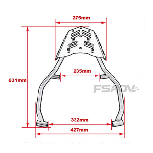 Support rack Ténéré 700 2019-2025 compatible - Porte Bagage