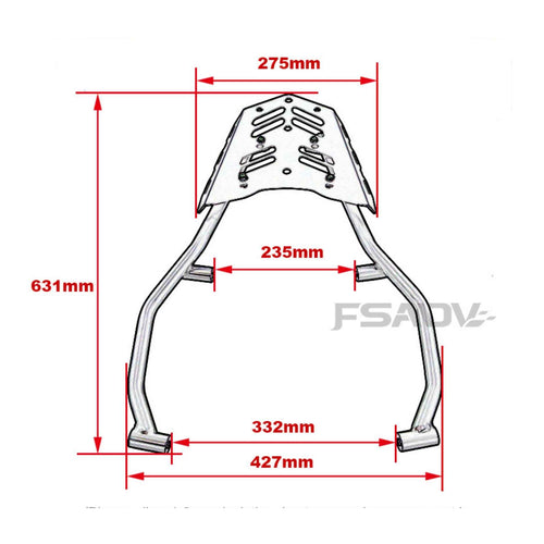 Support rack Ténéré 700 2019-2026 compatible -Porte Bagage