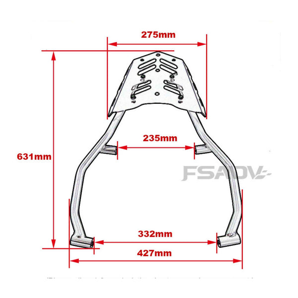 Support rack Ténéré 700 2019-2025 compatible - Porte Bagage