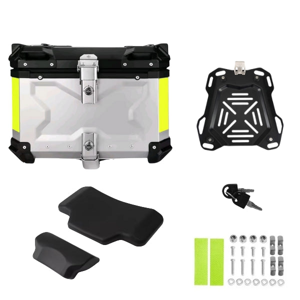 Top Case TC-X Aluminium Design Gaufrée - 45L/55L/65L Moto Universel