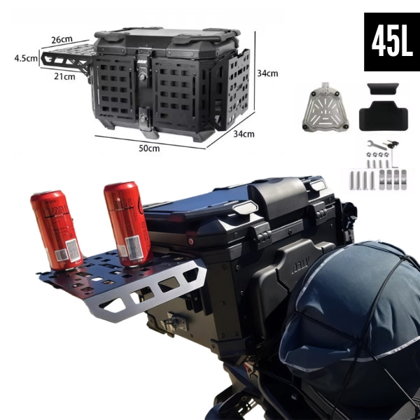 Topcase Armour 45L/55L Aluminium foldable Blindé - Armure | Road trip