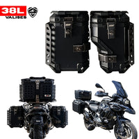 Valises latérales MJW Blindées ADV 38L / 35L – Aluminium (découpe échappement)